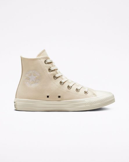 Dámské Boty Vysoké Converse Chuck Taylor All Star Embroidered Floral Béžový Bílé | CZ PBG3142